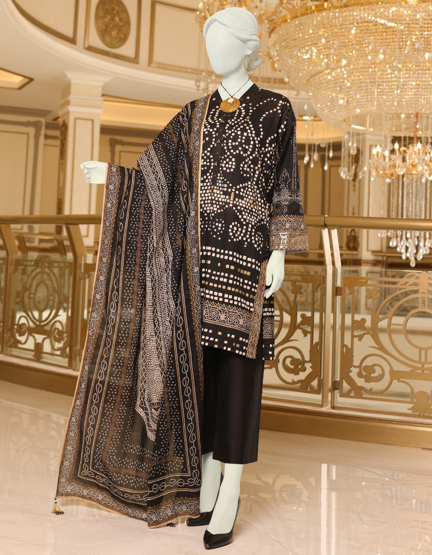 Black Lawn Unstitched 3 Piece Dress | Jlawn-S-23-024 Allure