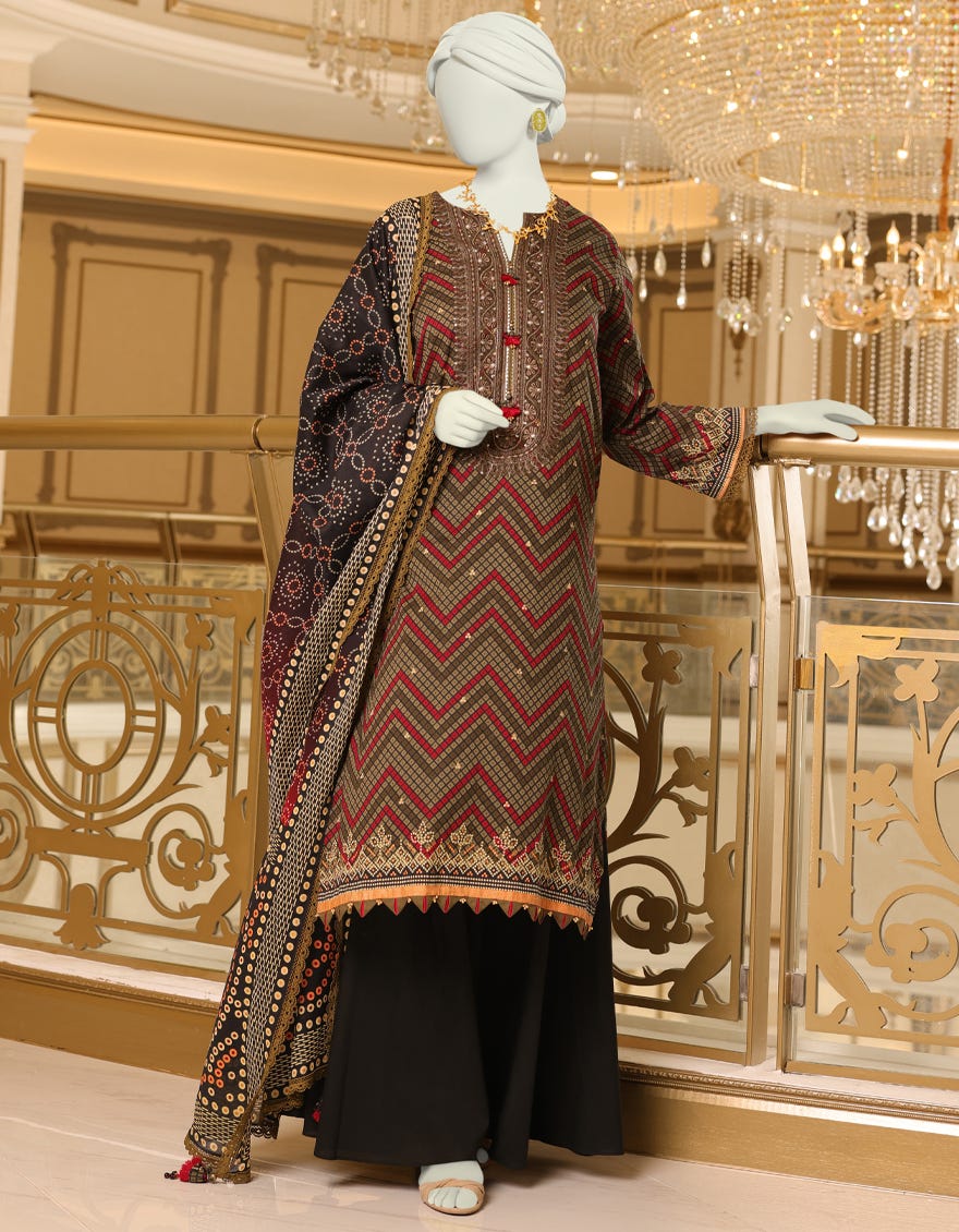 Green Lawn Unstitched 3 Piece Dress | Jlawn-S-23-028 Mahsriq