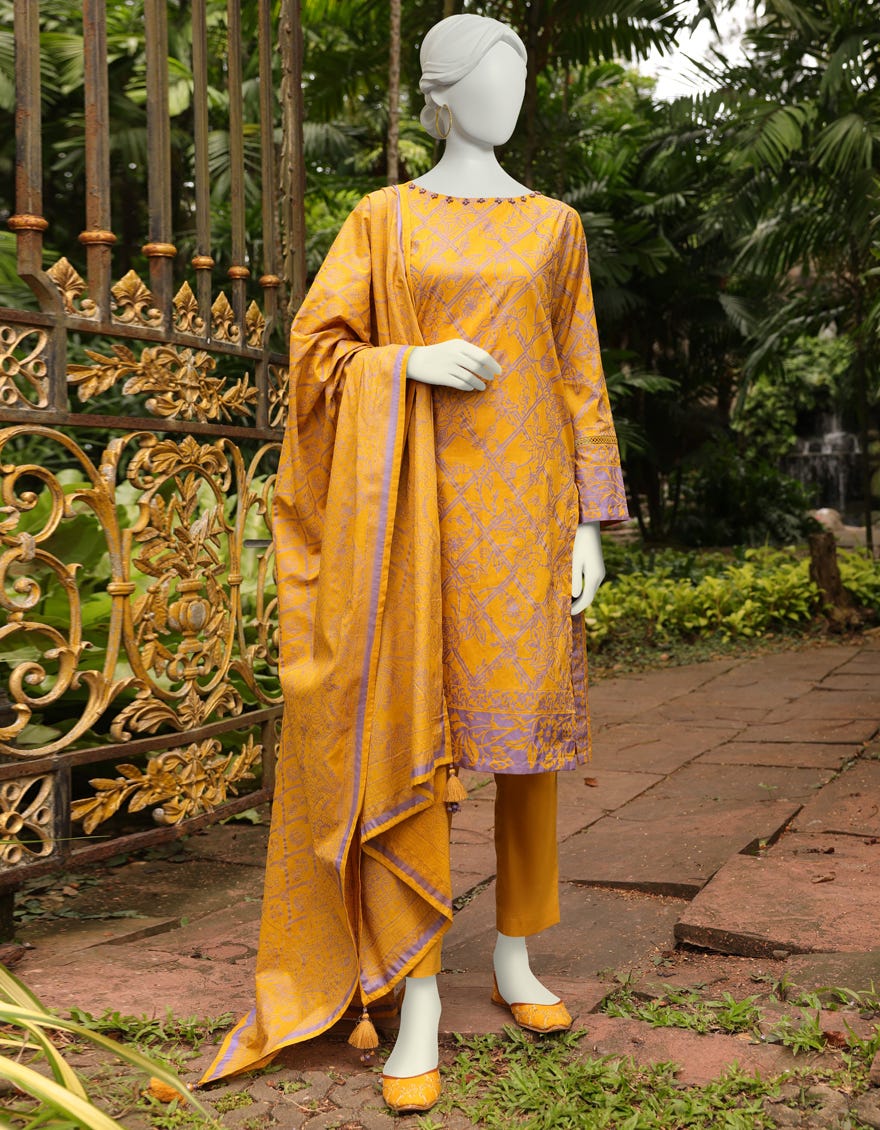 Chrome Lawn Unstitched 3 Piece Dress | Jlawn-S-23-029 Balltimore