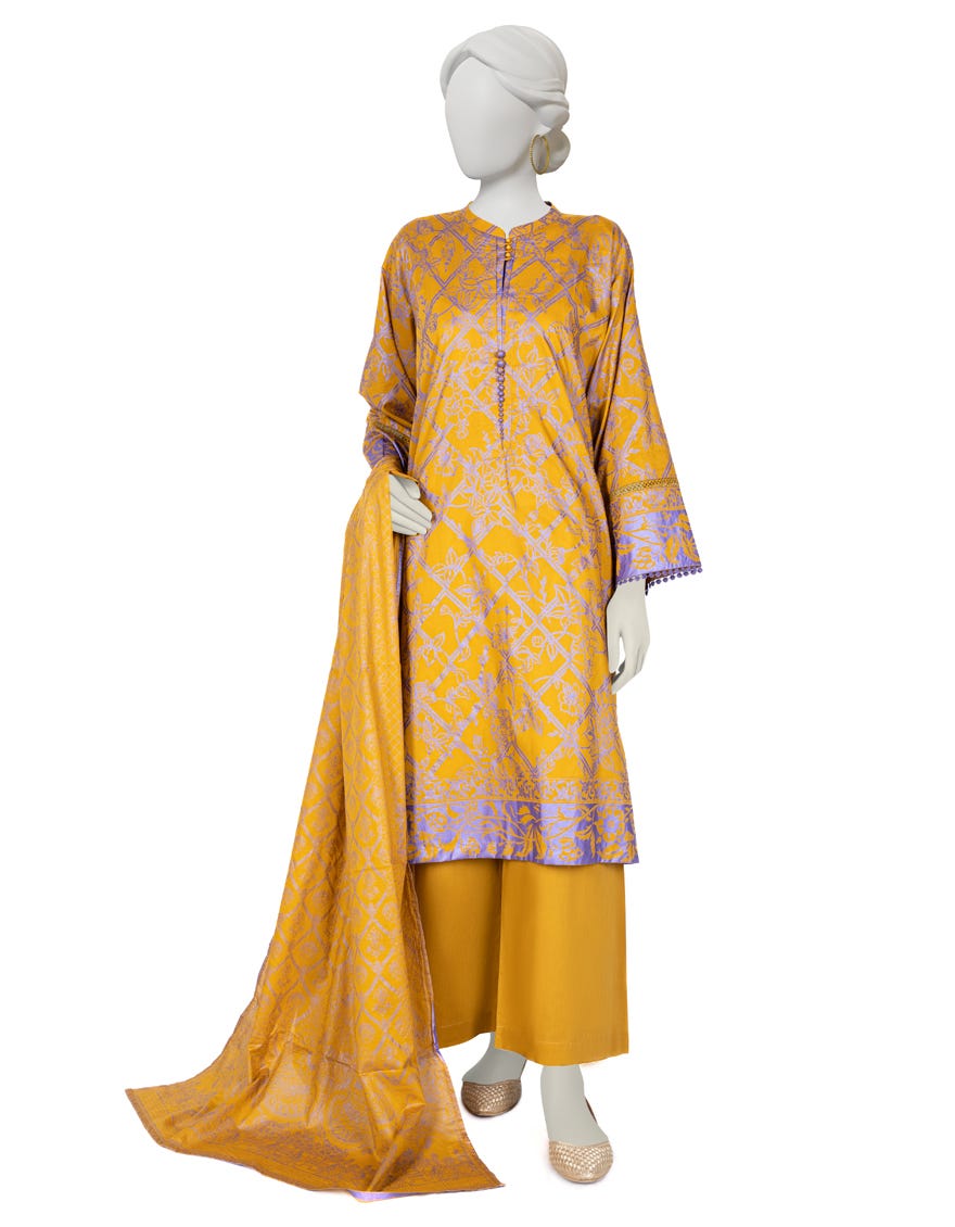 Chrome Lawn 3 Piece Stitched Dress | Jlawn-S-23-029