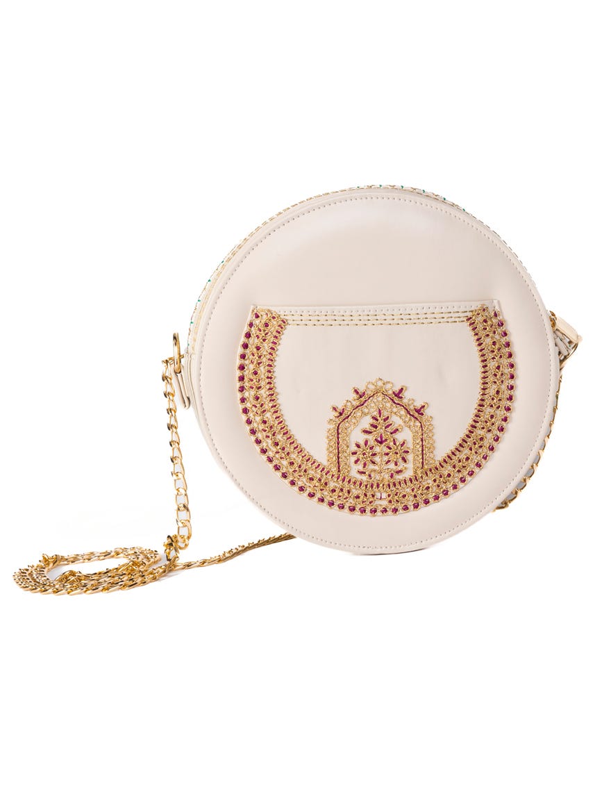 Beige Rexine Handbag | Jjbl-23-036