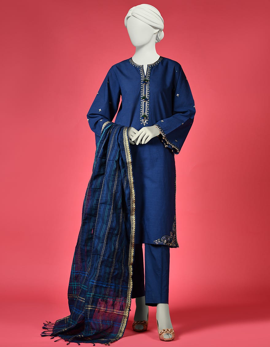Blue Lawn Unstitched 3 Piece Dress | Ccw-3Pu-S-23-038