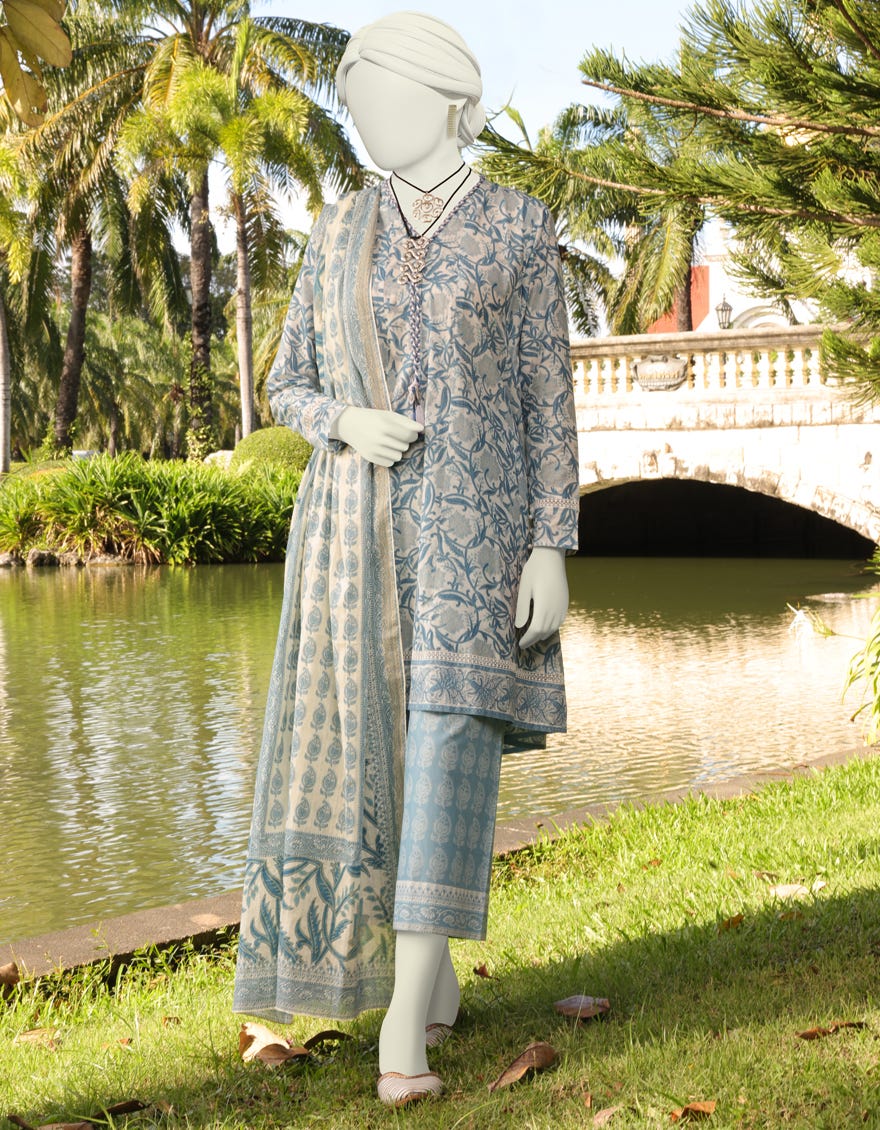 Blue Lawn Unstitched 3 Piece Dress | Jlawn-S-23-041
