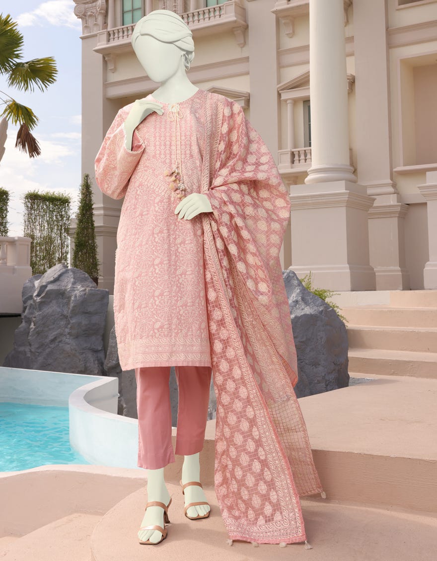 Pink Lawn Unstitched 3 Piece Dress | Jlawn-S-23-047 Pink