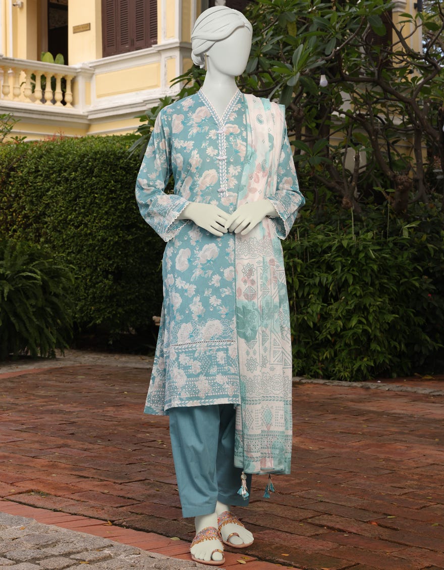 Blue Lawn Unstitched 3 Piece Dress | Jlawn-S-23-065 Alara