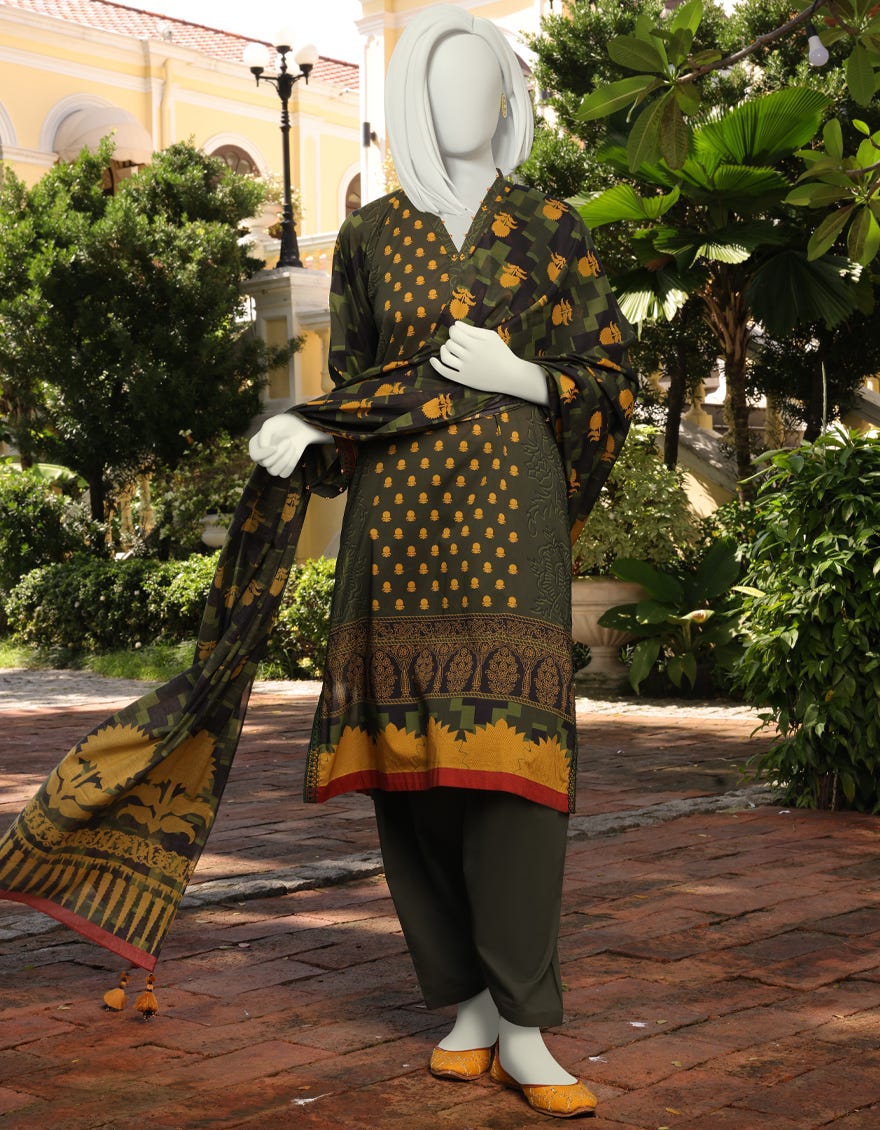 Green Lawn Unstitched 3 Piece Dress | Jlawn-S-23-072