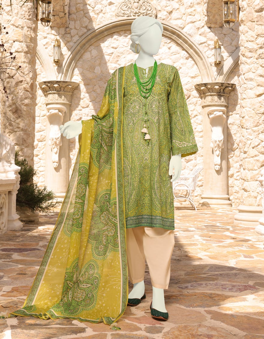 Green Lawn Unstitched 3 Piece Dress | Jlawn-S-23-081