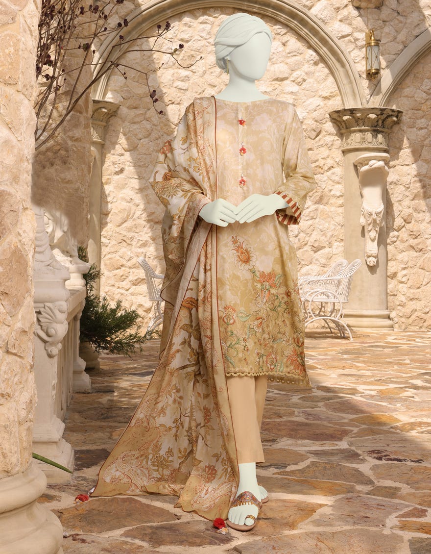 Multicolor Lawn Unstitched 3 Piece Dress | Jlawn-S-23-082