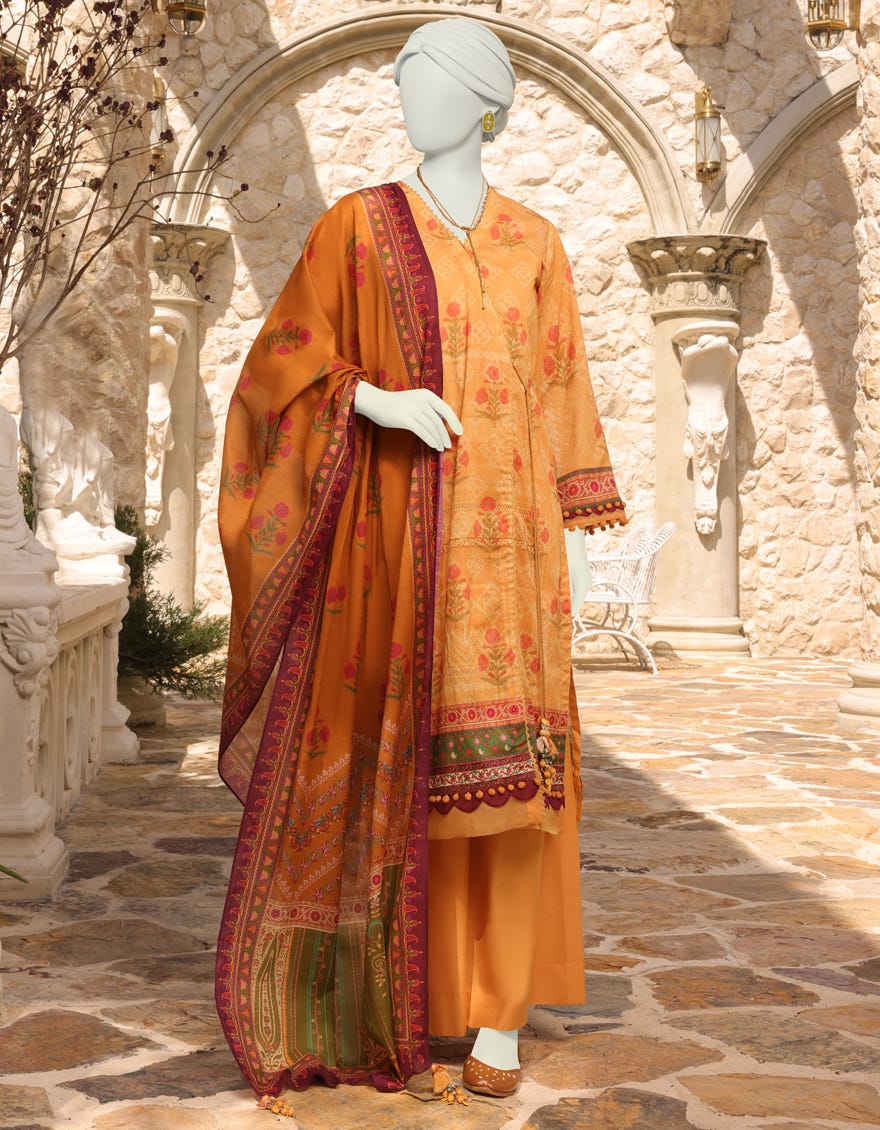 Multicolor Lawn Unstitched 3 Piece Dress | Jlawn-S-23-086