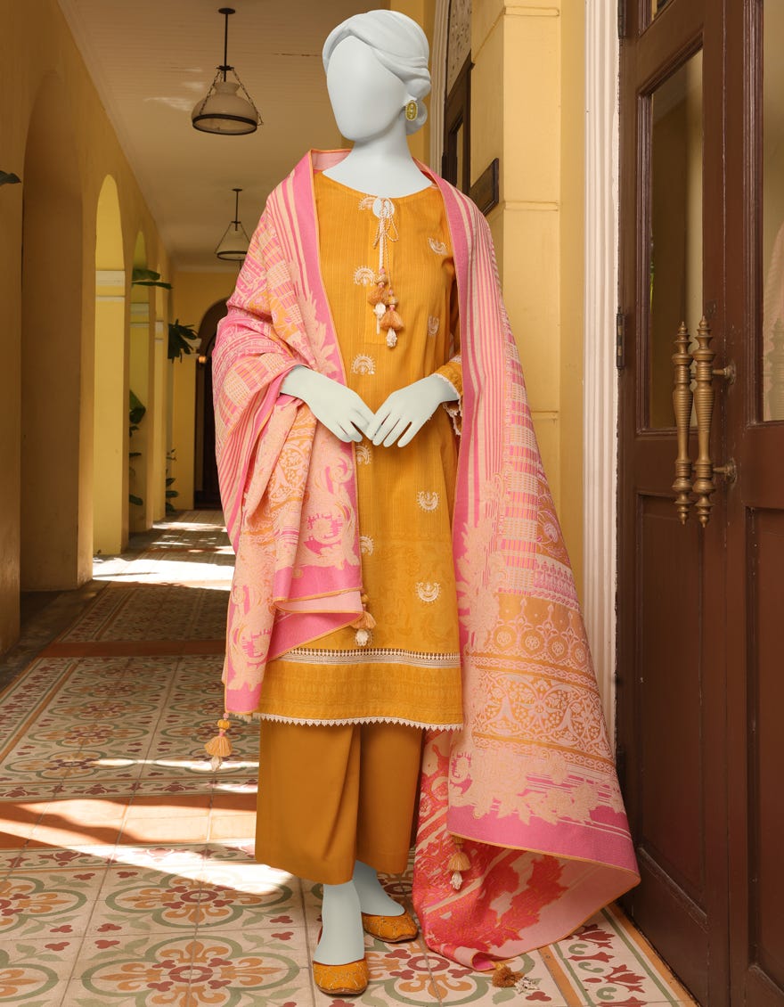 Mustard Lawn Unstitched 3 Piece Dress | Jlawn-S-23-089