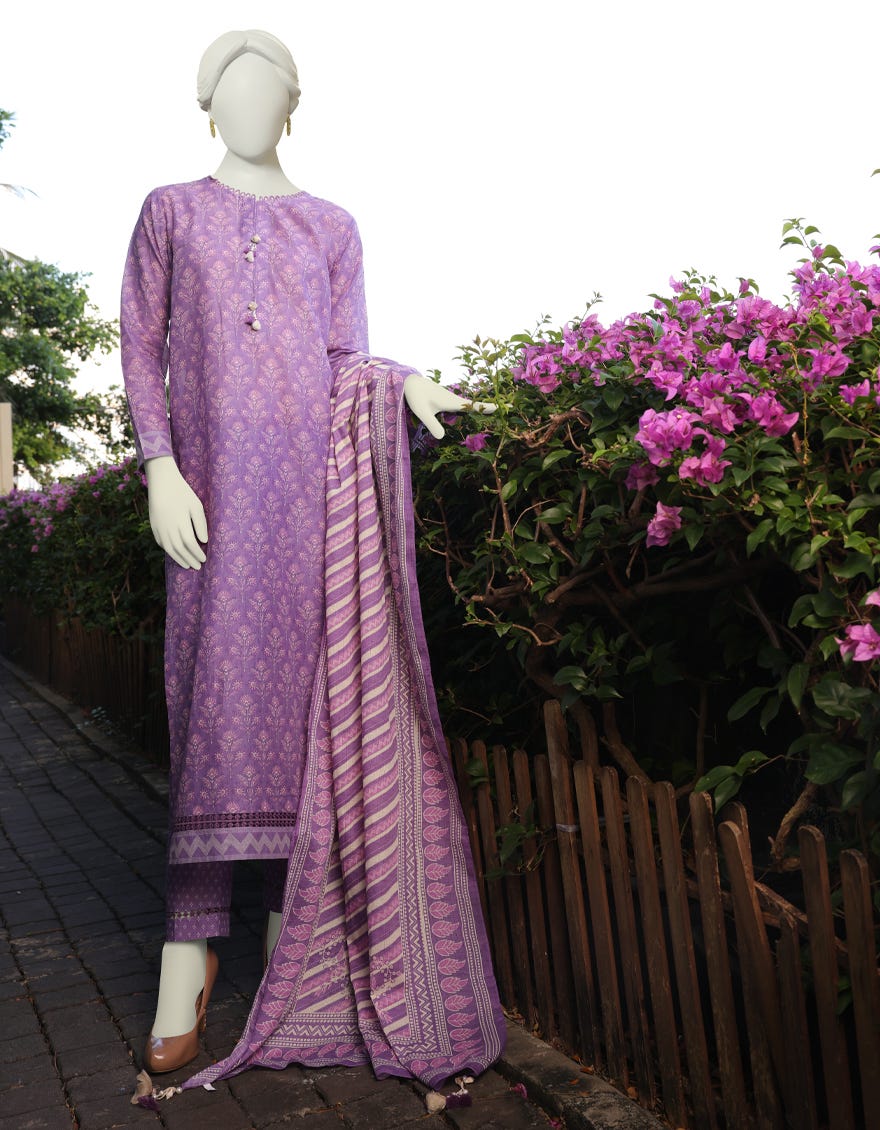 Purple Lawn Unstitched 3 Piece Dress | Jlawn-S-23-094 Florica