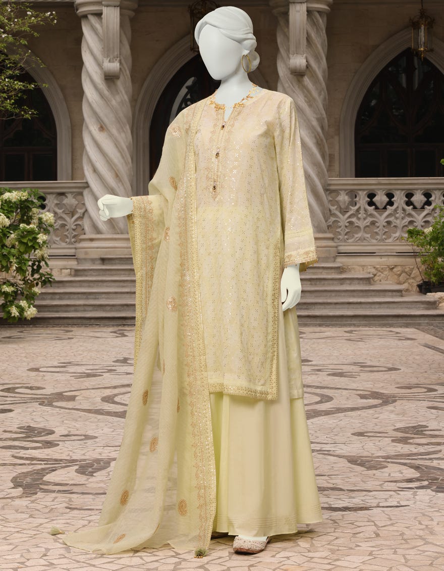 Lime Green Lawn Unstitched 3 Piece Dress | Jlawn-S-23-097