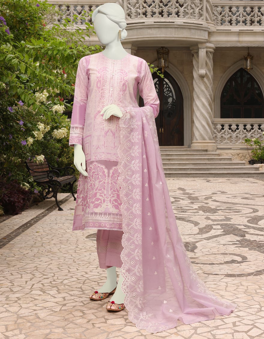 Purple Lawn Unstitched 3 Piece Dress | Jlawn-S-23-100 Rubaru