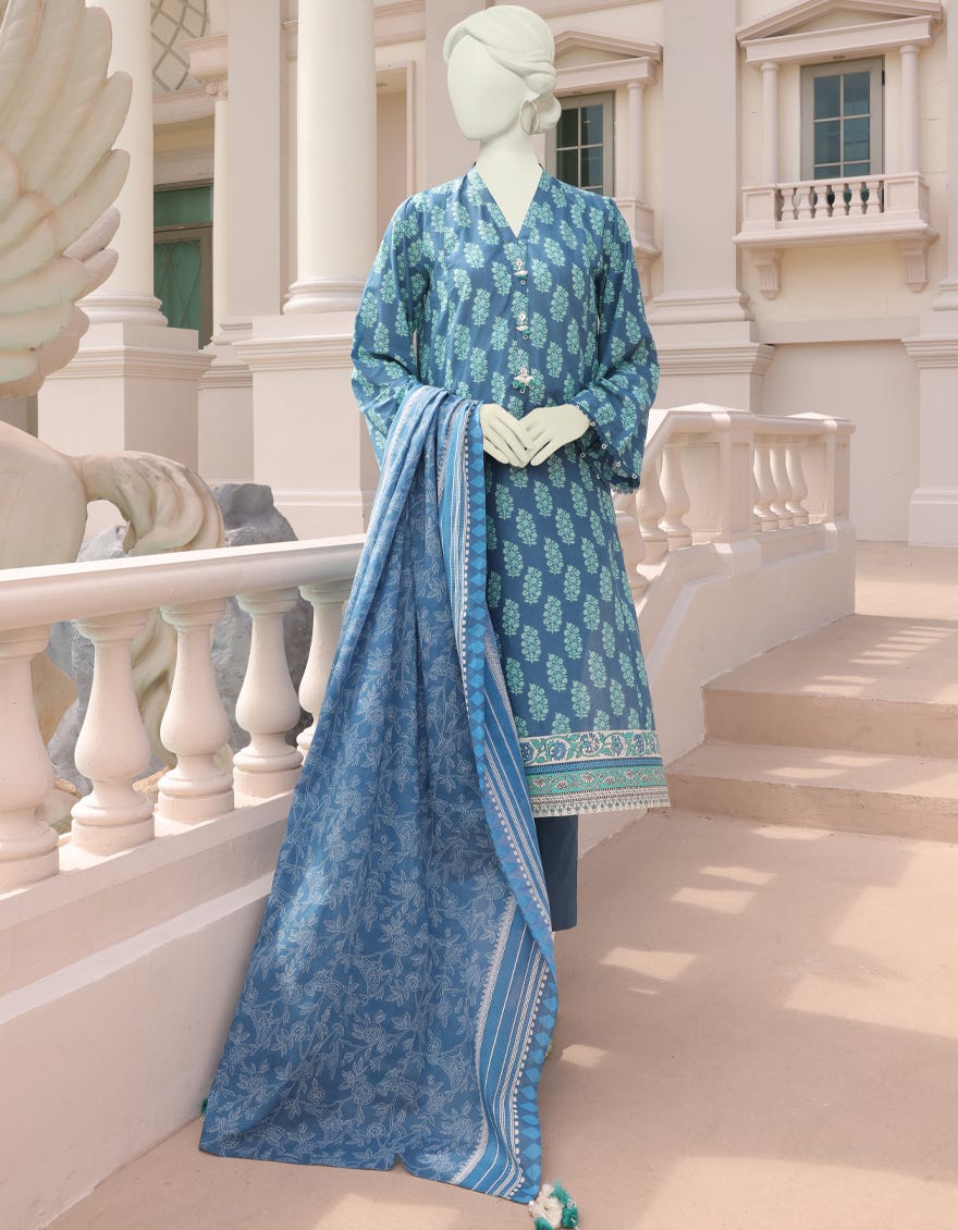 Blue Lawn Unstitched 2 Piece Dress | Jlawn-S-Jds-23-1010 Beren