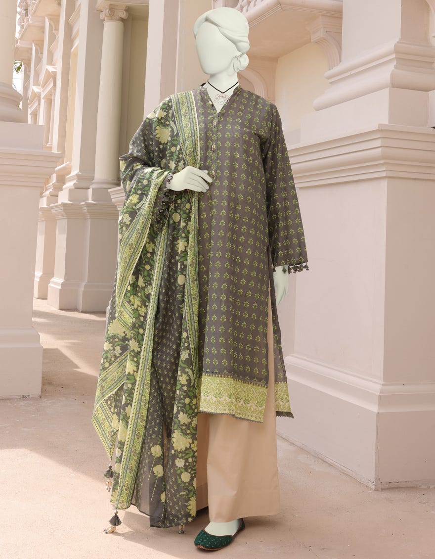 Green Lawn Unstitched 2 Piece Dress | Jlawn-S-Jds-23-1013 Ujala