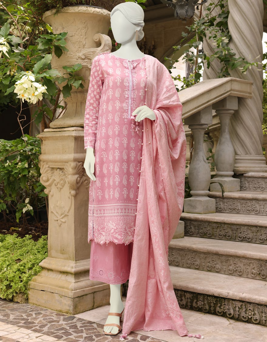 Pink Lawn Unstitched 3 Piece Dress | Jlawn-S-23-103 Vivana