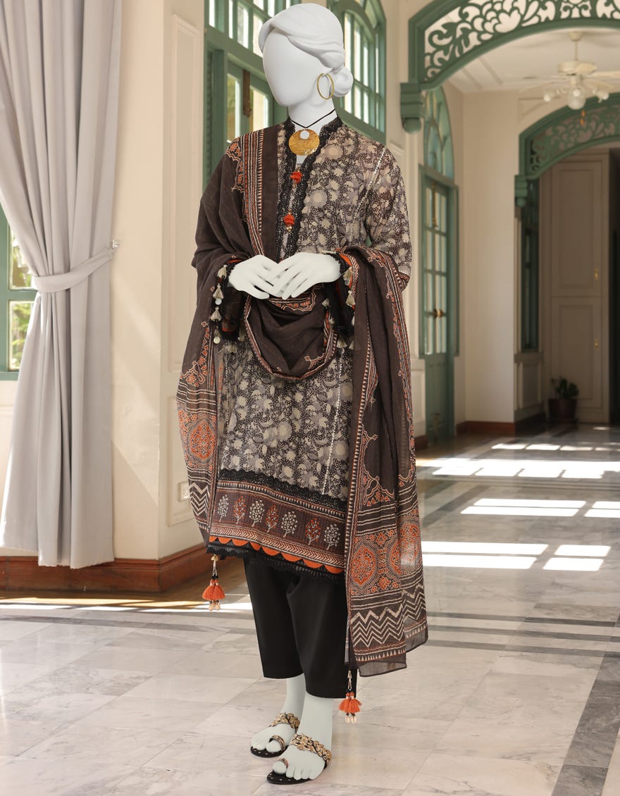 Multicolor Lawn Unstitched 2 Piece Dress | Jlawn-S-Jds-23-1040