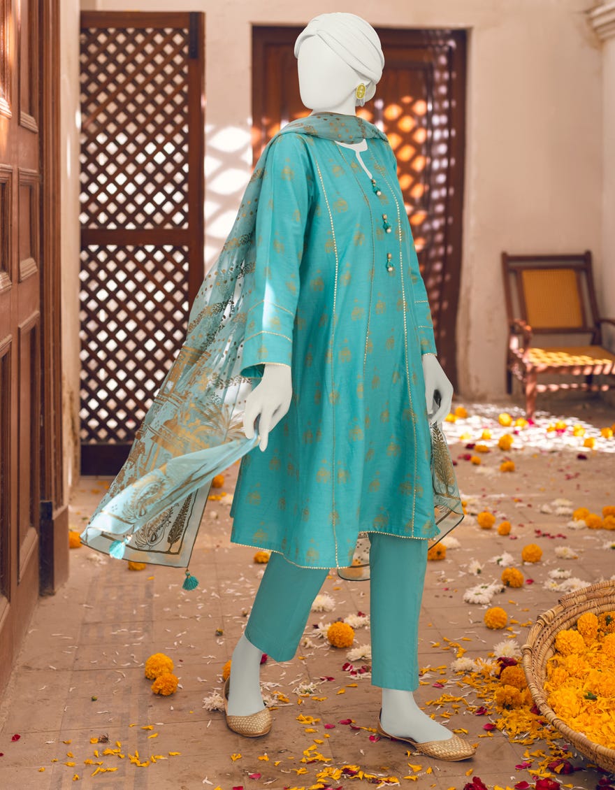 Ferozi Lawn Unstitched 2 Piece Dress | Jlawn-S-Jds-23-1057