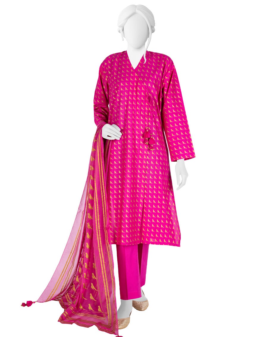 Pink Lawn Unstitched 2 Piece Dress | Jlawn-S-Jds-23-1059