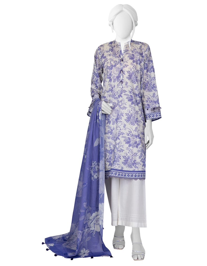 Purple Lawn Unstitched 2 Piece Dress | Jlawn-S-Jds-23-1066