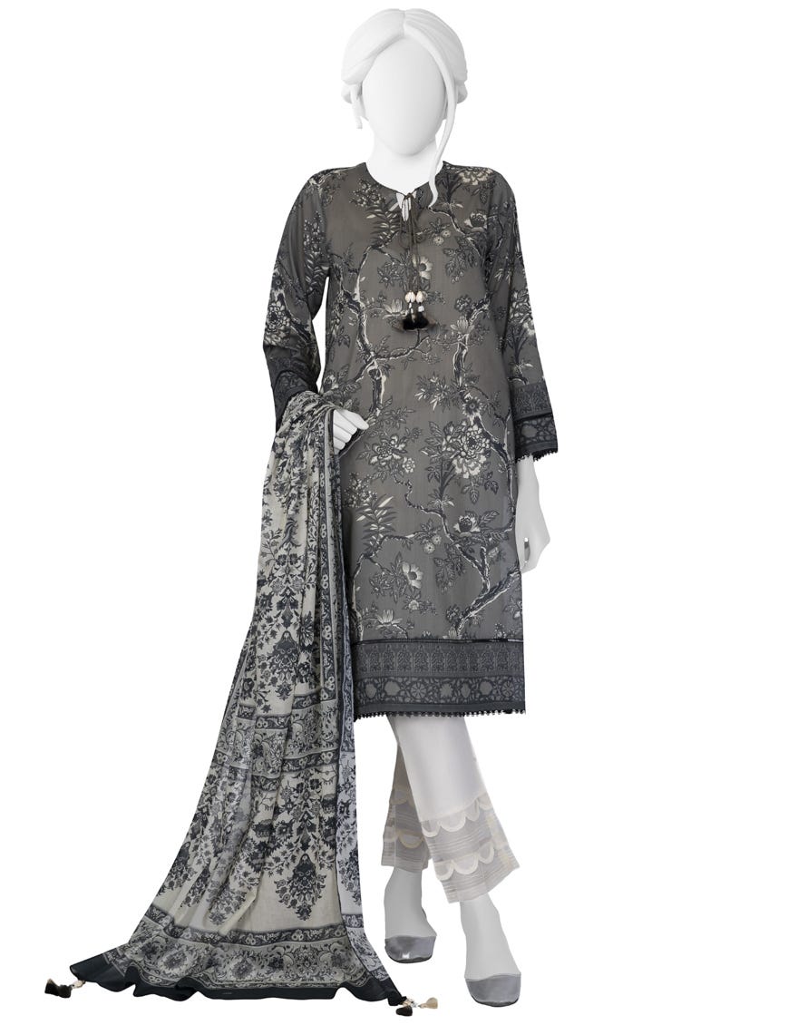 Multicolor Lawn Unstitched 2 Piece Dress | Jlawn-S-Jds-23-1068