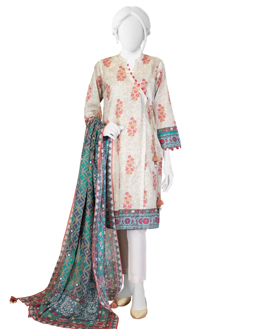 Multicolor Lawn Unstitched 2 Piece Dress | Jlawn-S-Jds-23-1072