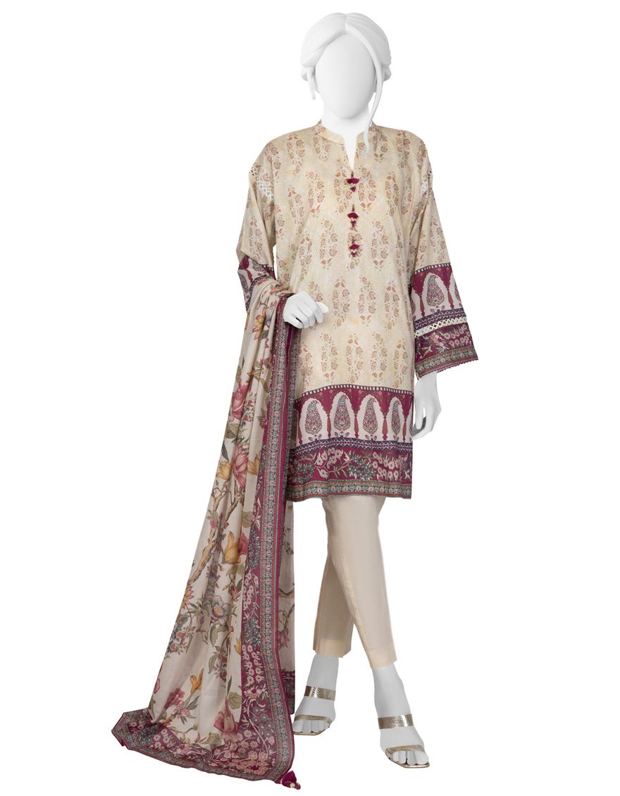 Multicolor Lawn Unstitched 2 Piece Dress | Jlawn-S-Jds-23-1073