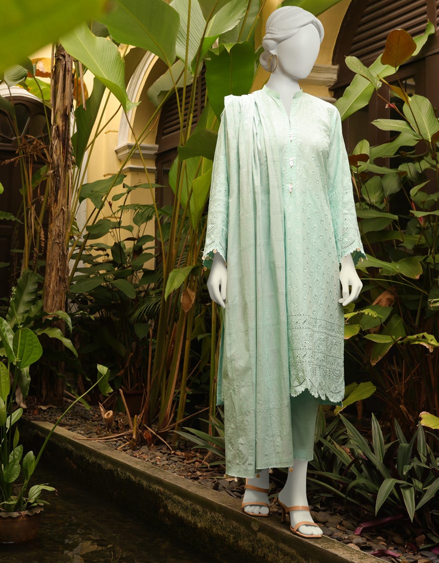 Turquoise Lawn Unstitched 3 Piece Dress | Jlawn-S-23-114 Zimal