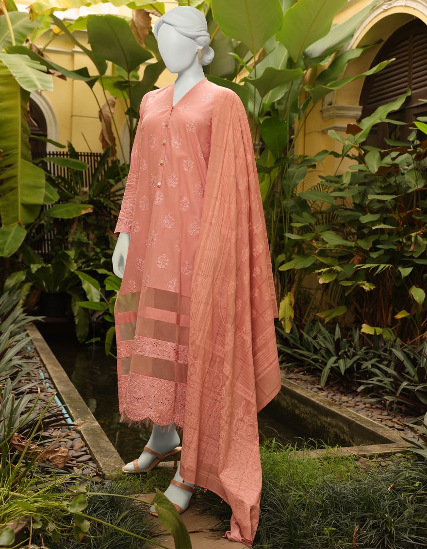 Pink Lawn Unstitched 3 Piece Dress | Jlawn-S-23-116 Estrella