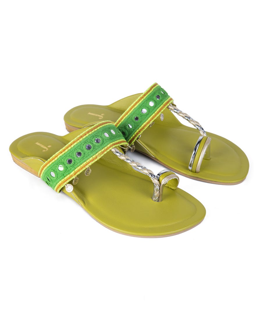 Green Chappal | Jlfwc-23-1232