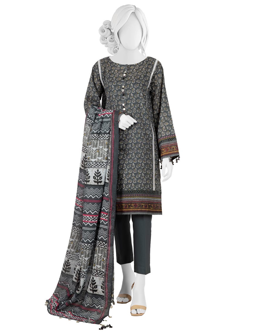 Grey Lawn Unstitched 3 Piece Dress | Jlawn-S-23-125 Blow