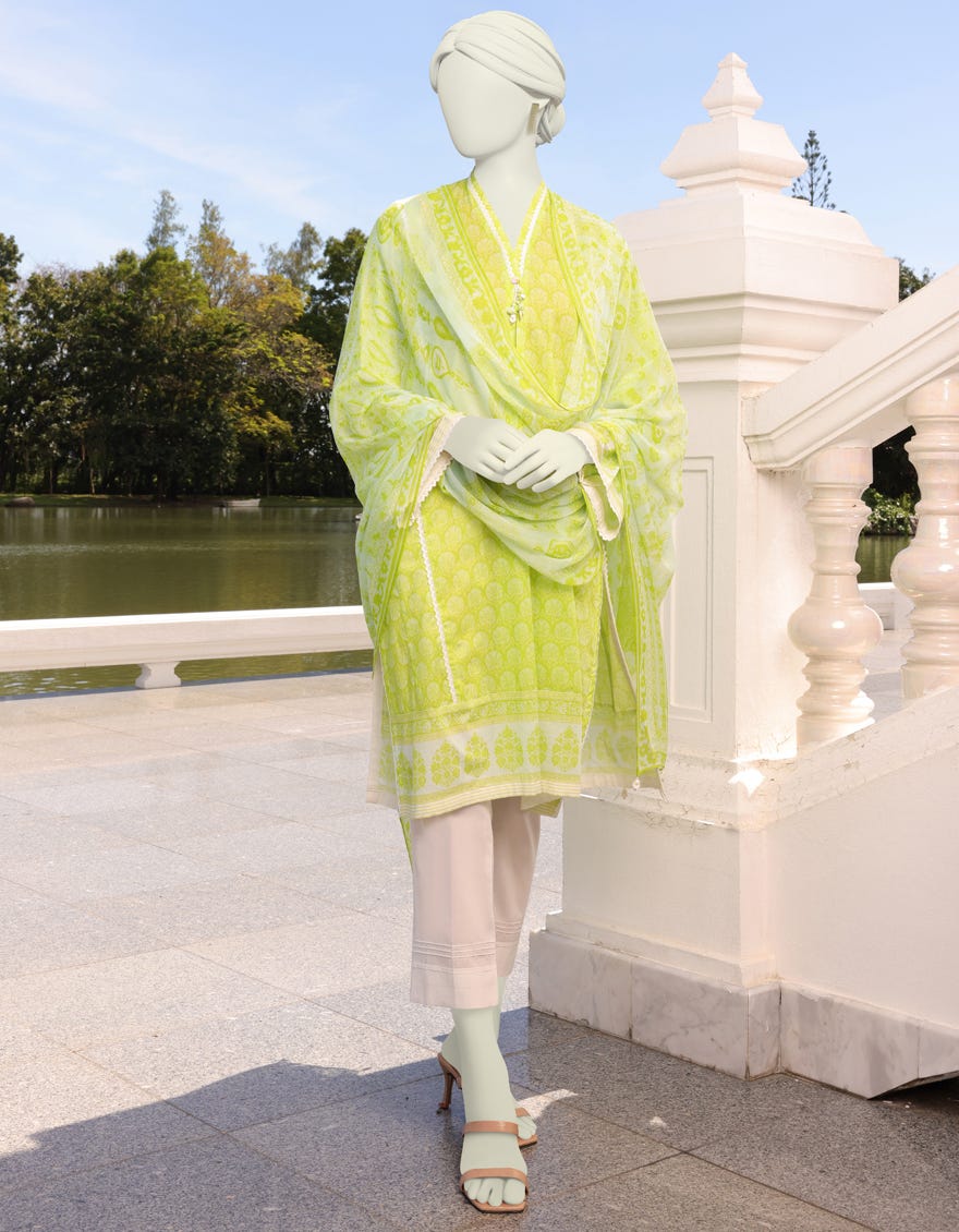 Green Lawn Unstitched 3 Piece Dress | Jlawn-S-23-132