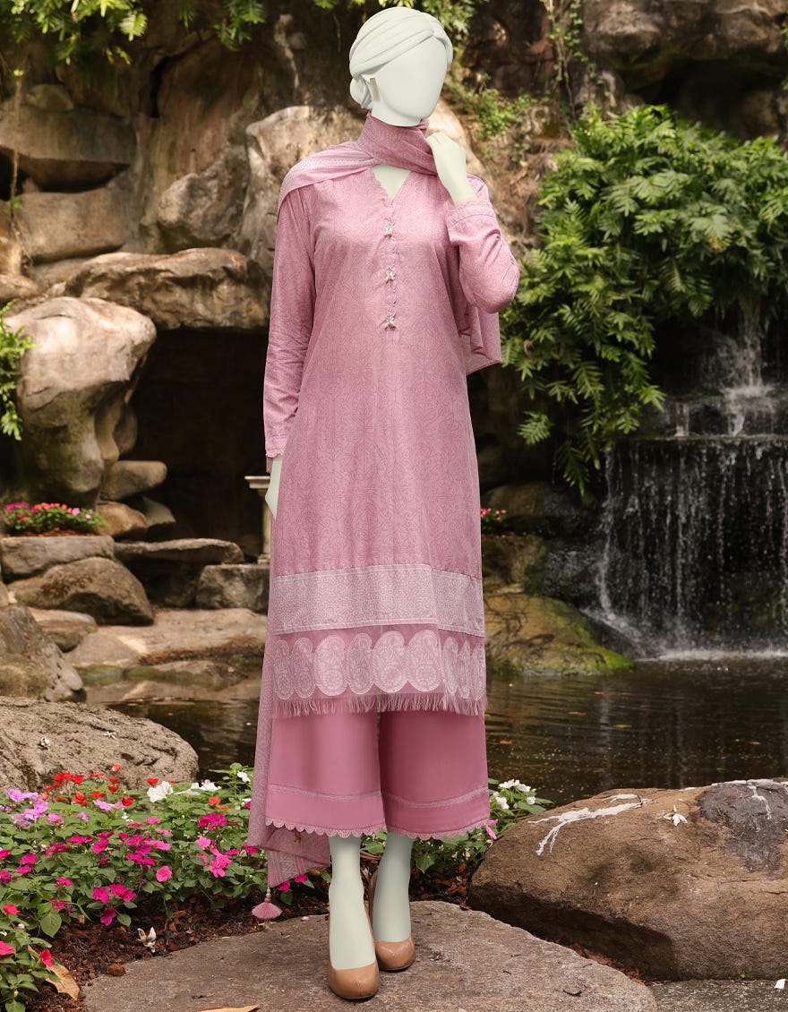 Pink Lawn Unstitched 3 Piece Dress | Jlawn-S-23-138 Mild