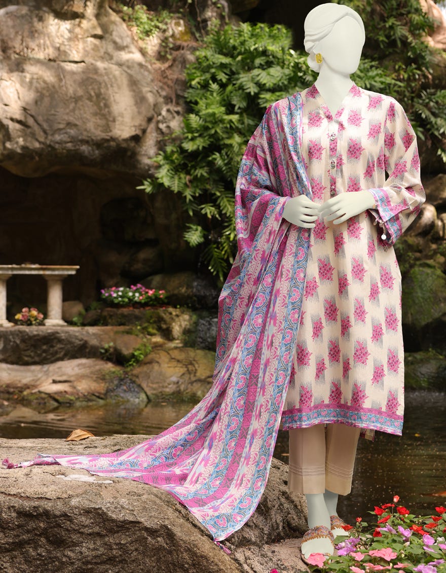 Multicolor Lawn Unstitched 3 Piece Dress | Jlawn-S-23-139