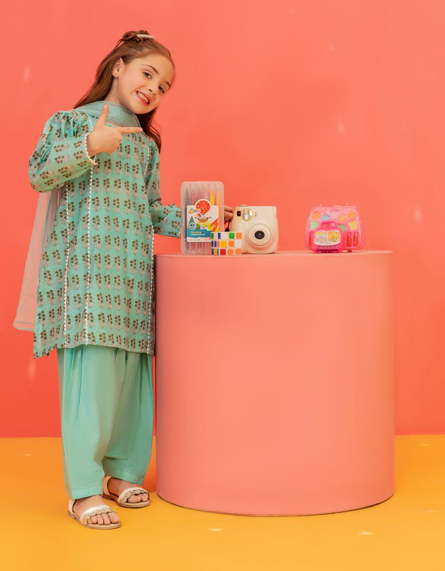 Ferozi Lawn Girls 3 Piece Stitched | Jgkl-S-23-1505