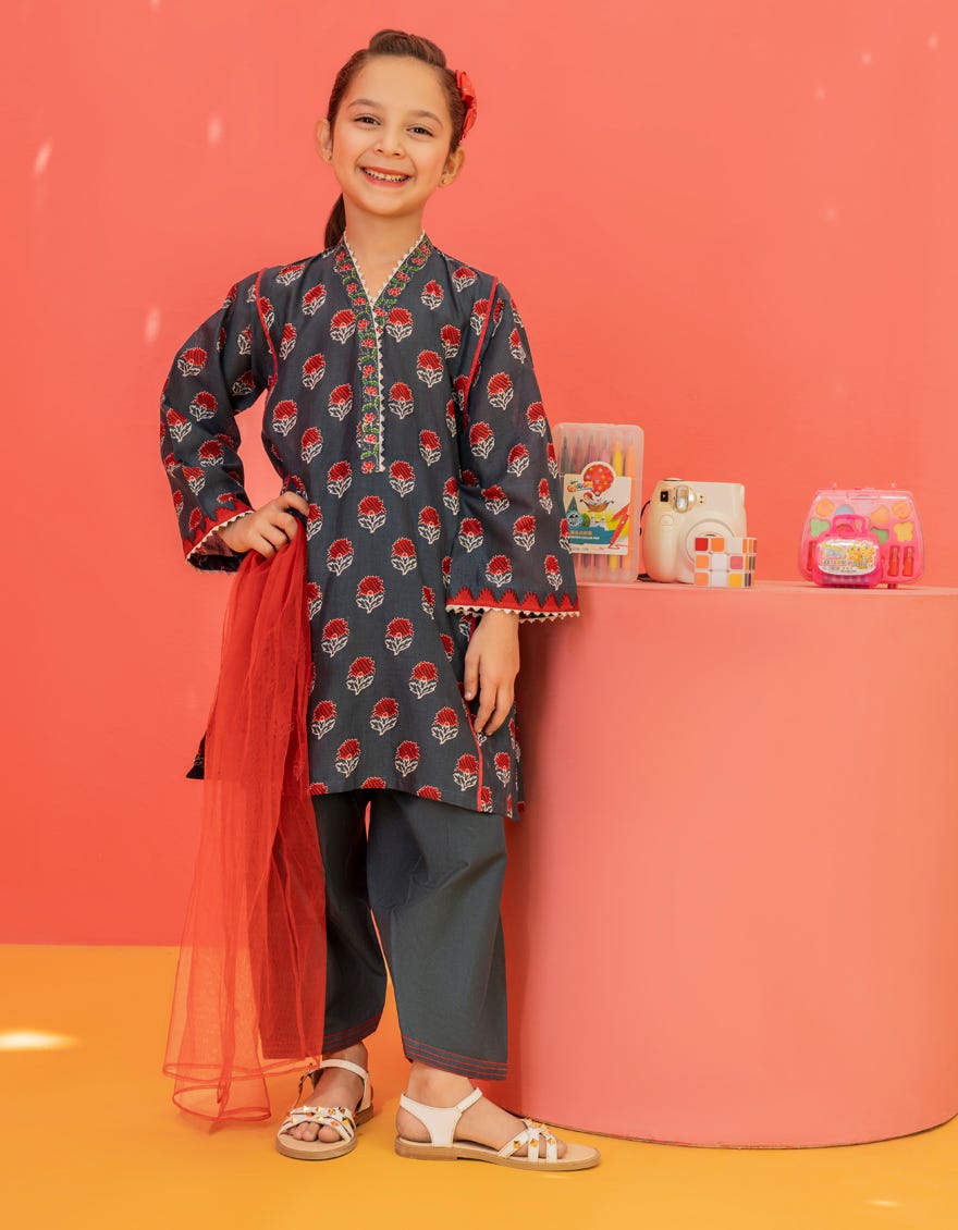 Green Lawn Girls 3 Piece Stitched | Jgkl-S-23-1506