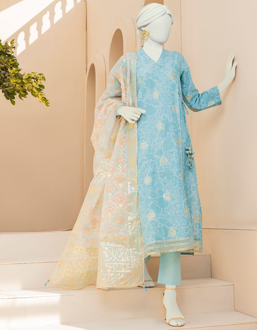 Blue Lawn 3 Piece Stitched Dress | Jlawn-S-23-150