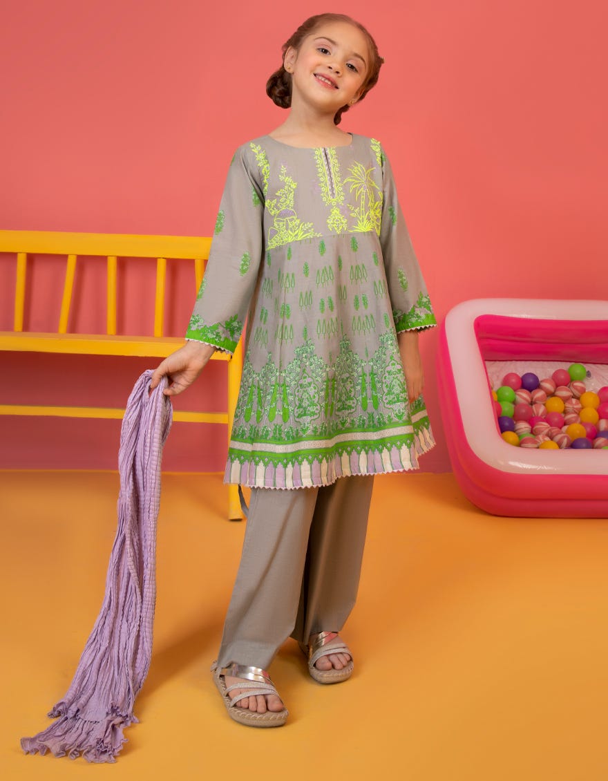 Grey Lawn Girls 3 Piece Stitched | Jgkl-S-23-1516