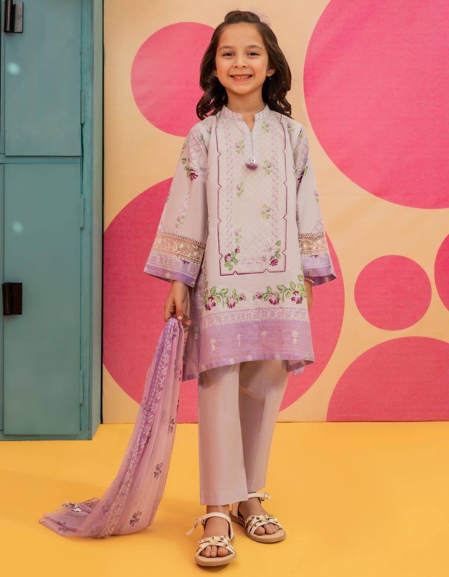 Lilac Lawn Girls 3 Piece Stitched | Jgkl-S-23-1523