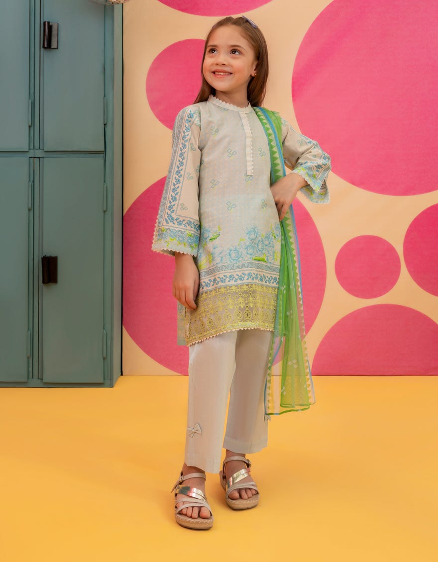 Ferozi Lawn Girls 3 Piece Stitched | Jgkl-S-23-1525