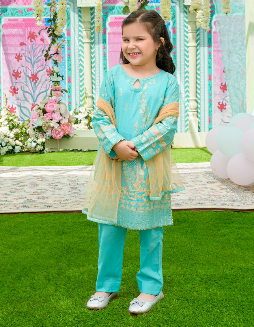 Ferozi Lawn Girls 3 Piece Stitched | Jgkl-S-23-1538