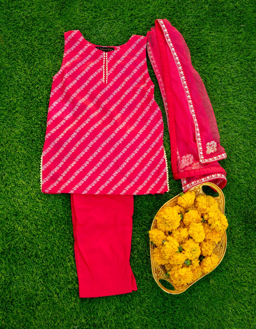 Pink Lawn Infant Girl Stitched | Jgkl-S-23-1562