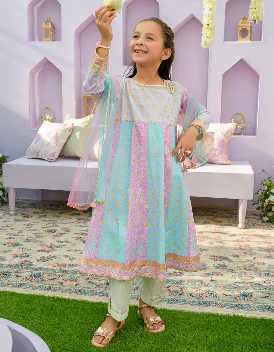 Lilac Lawn Girls 3 Piece Stitched | Jgkl-S-23-1573