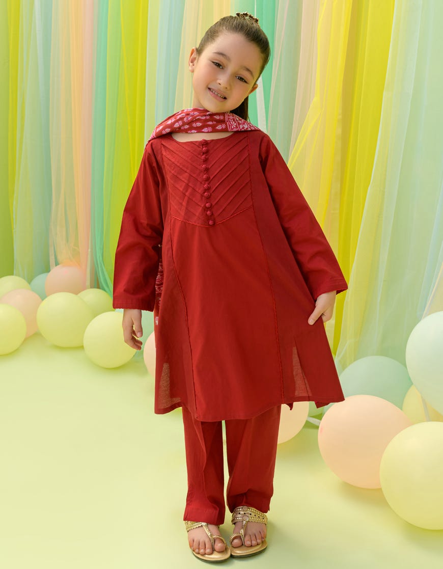 RED LAWN GIRLS 3PC | JGKL-S-23-1583
