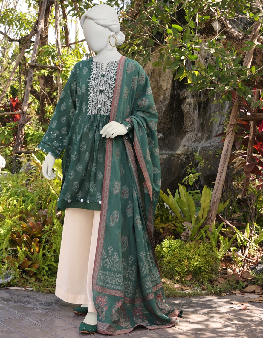 Green Lawn Unstitched 2 Piece Dress | Jlawn-S-Jds-23-1032 Arjum