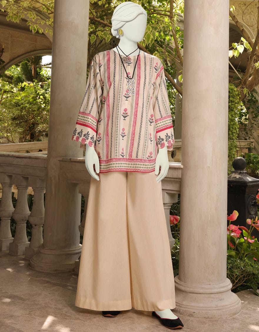 Off White Lawn Unstitched 2 Piece Dress | Jlawn-S-Jst-23-1623