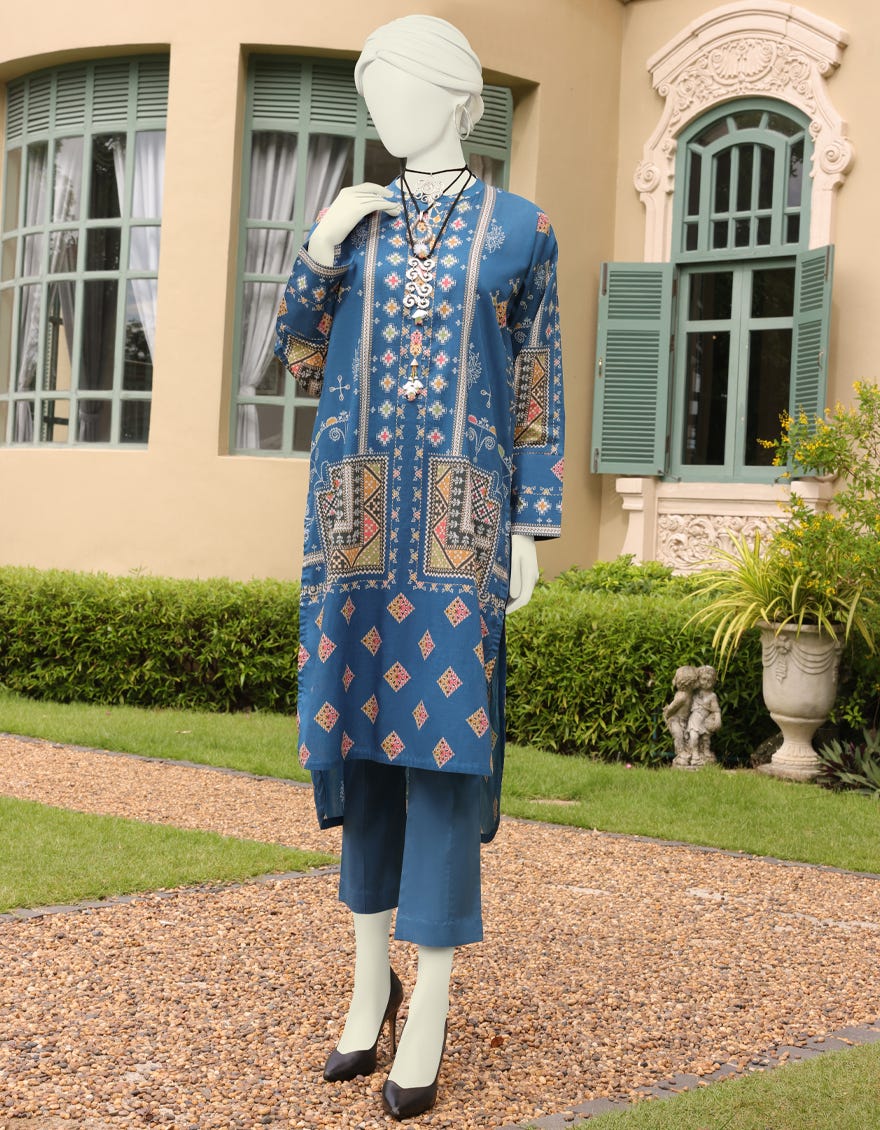 Blue Lawn Unstitched 2 Piece Dress | Jlawn-S-Jst-23-1626