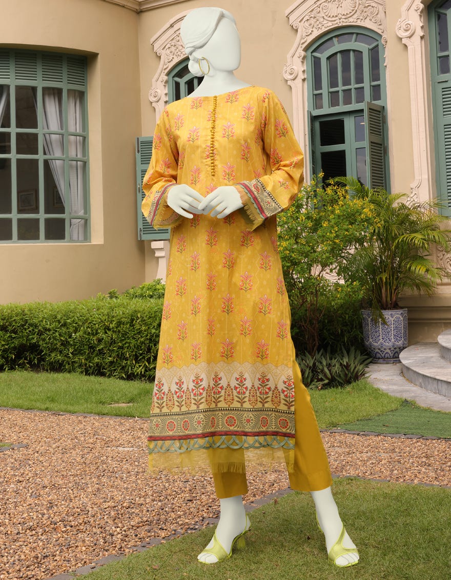 Yellow Lawn Unstitched 2 Piece Dress | Jlawn-S-Jst-23-1627