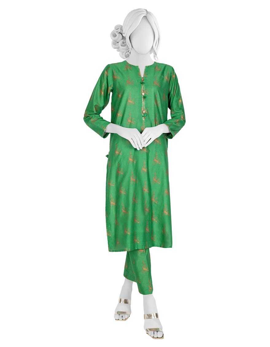 Green Lawn Unstitched 2 Piece Dress | Jlawn-S-Jst-23-1642