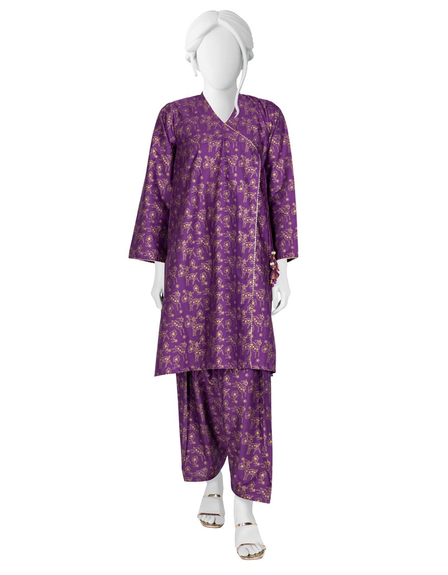 Purple Lawn Unstitched 2 Piece Dress | Jlawn-S-Jst-23-1648